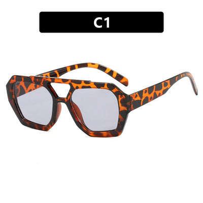 Leopard Print Oversized Sunglasses
